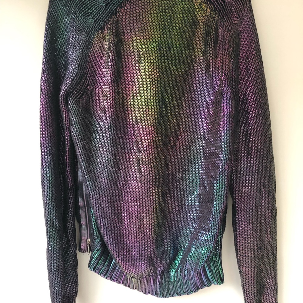 SportMax Defile Sweater Oil Slick Holo Iridescent - Picture 7 of 7